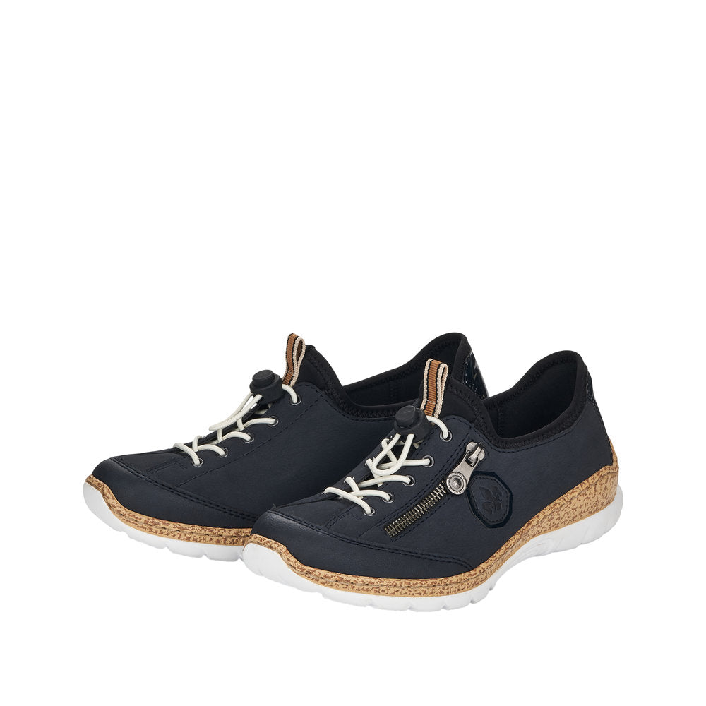Rieker N4263-14 Ladies Navy Sporty Slip on Shoes - elevate your sole