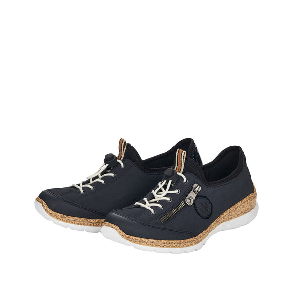 Rieker N4263-14 Ladies Navy Sporty Slip on Shoes - elevate your sole