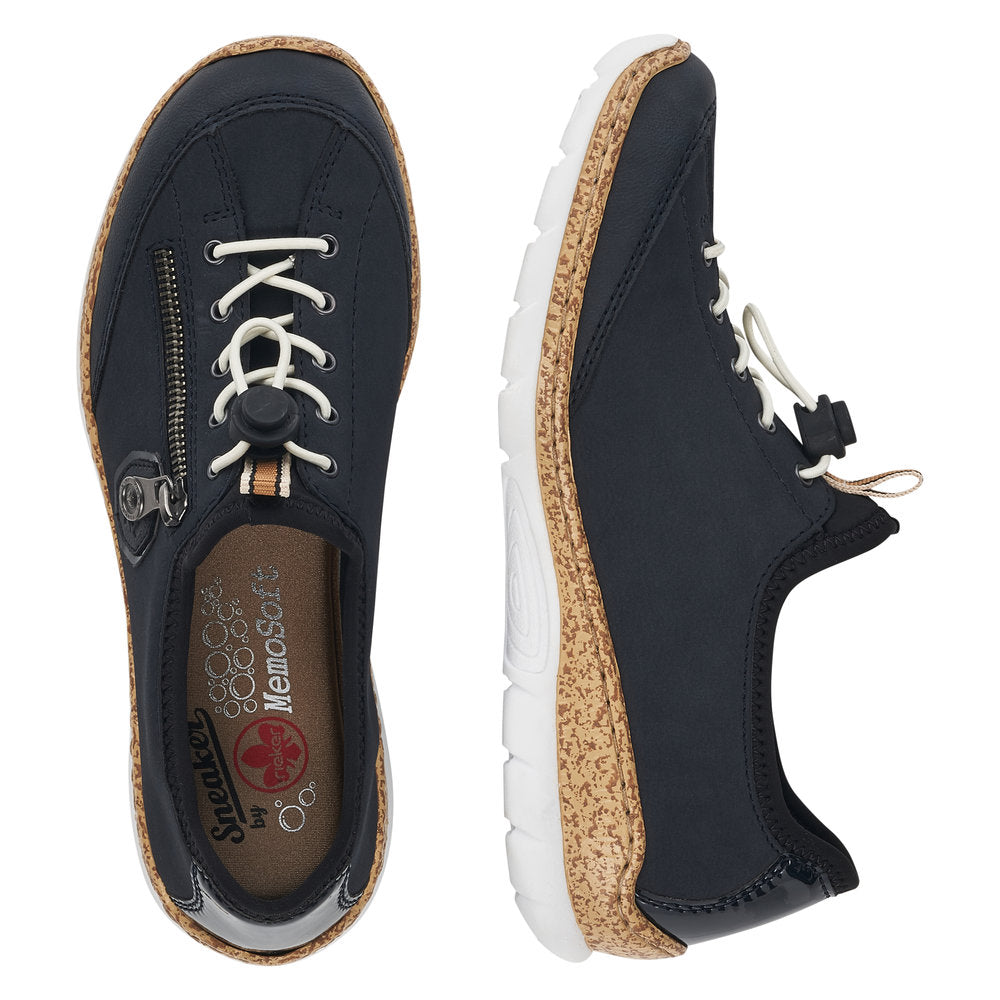 Rieker N4263-14 Ladies Navy Sporty Slip on Shoes - elevate your sole