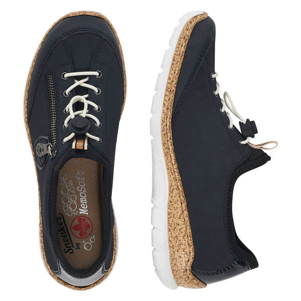 Rieker N4263-14 Ladies Navy Sporty Slip on Shoes - elevate your sole