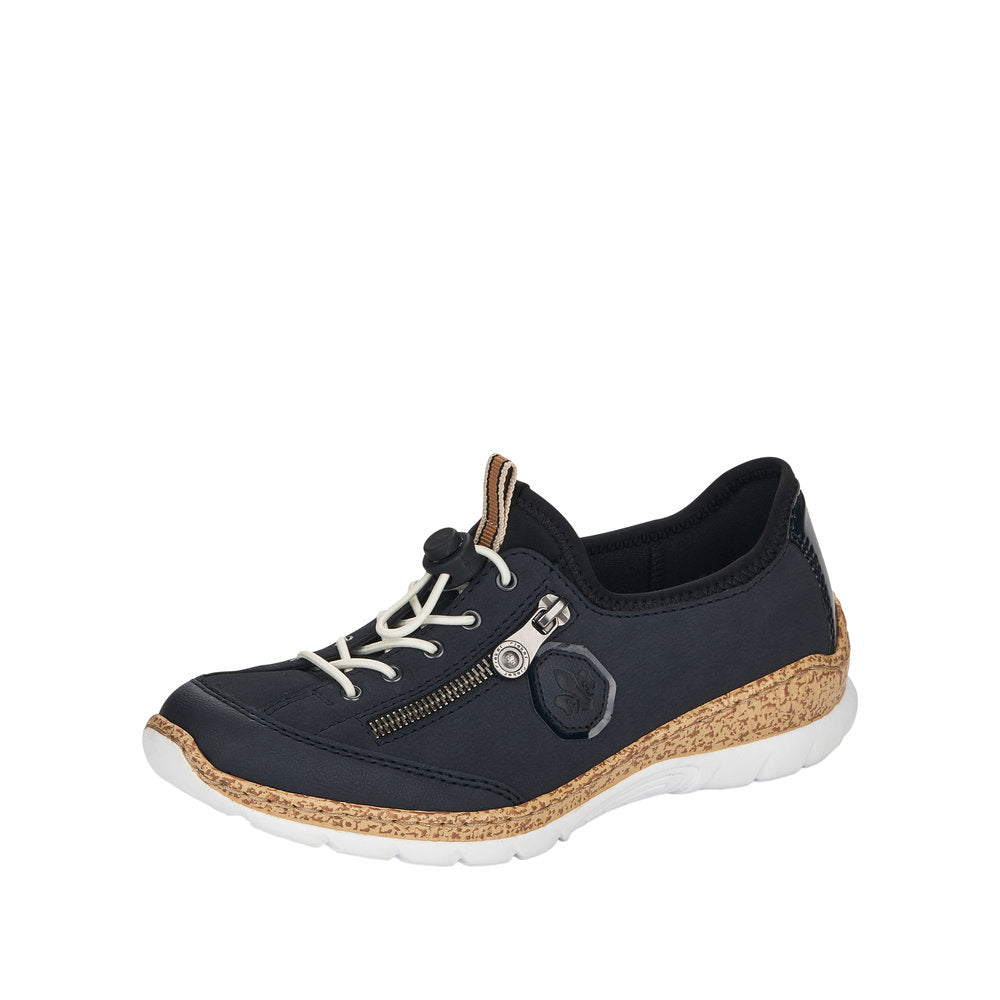 Rieker N4263-14 Ladies Navy Sporty Slip on Shoes - elevate your sole