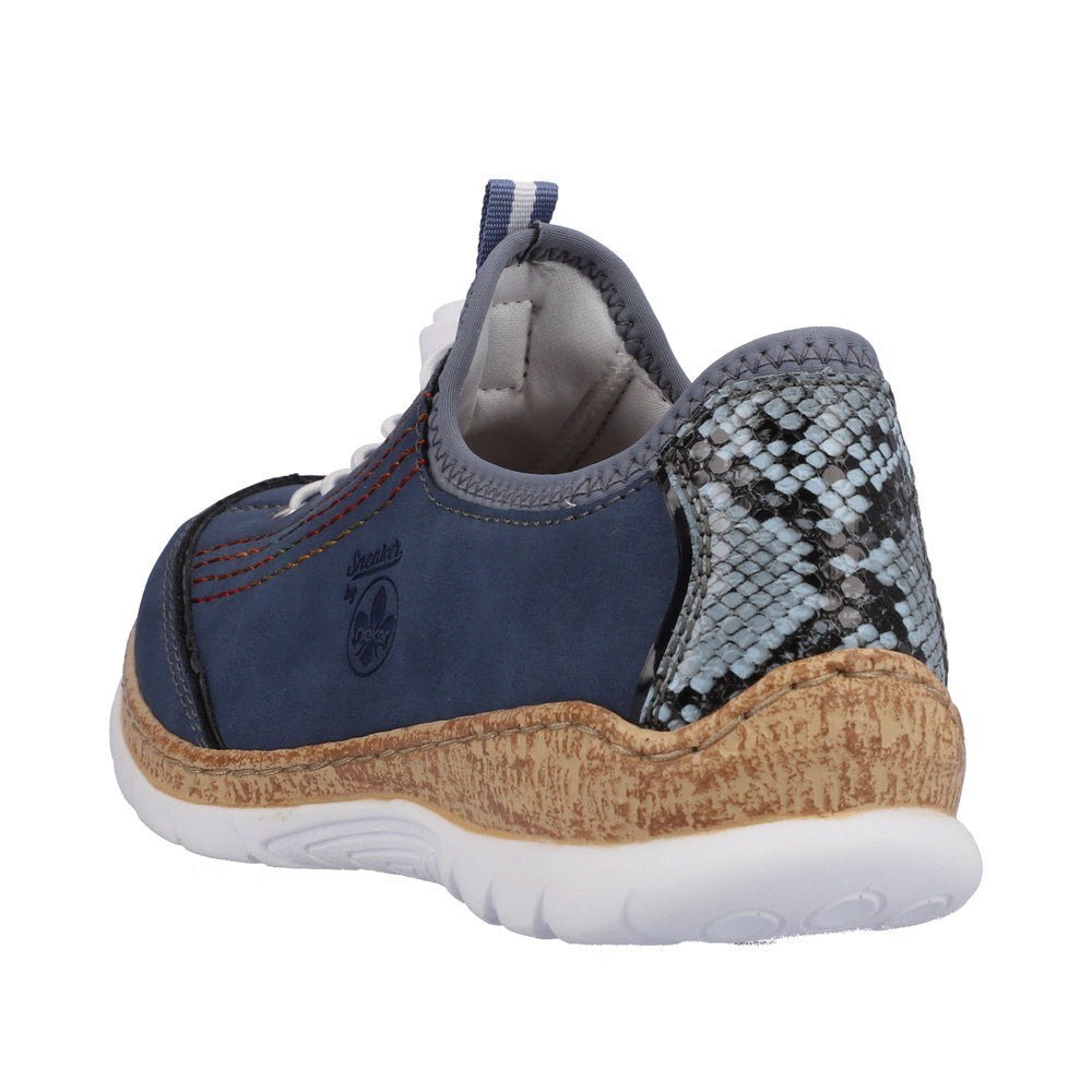 Rieker N42T0-14 Ladies Jeans Blue Textile Slip On Trainers-elevate your sole