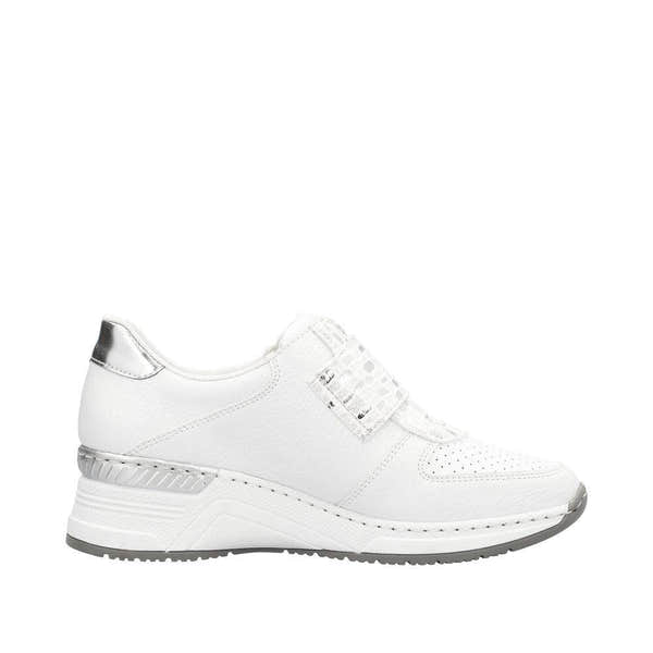Rieker N4354-81 Kitty Ladies White Touch Fastening Shoes-elevate your sole