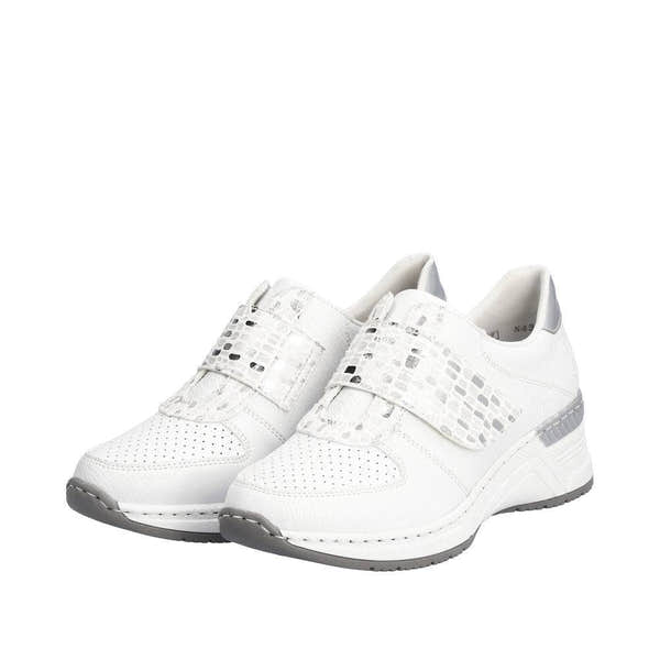 Rieker N4354-81 Kitty Ladies White Touch Fastening Shoes-elevate your sole