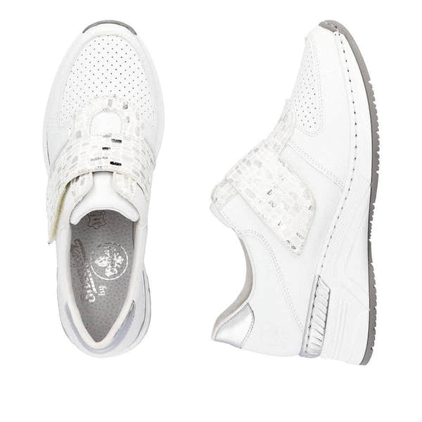 Rieker N4354-81 Kitty Ladies White Touch Fastening Shoes-elevate your sole