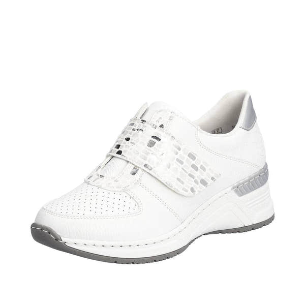 Rieker N4354-81 Kitty Ladies White Touch Fastening Shoes-elevate your sole