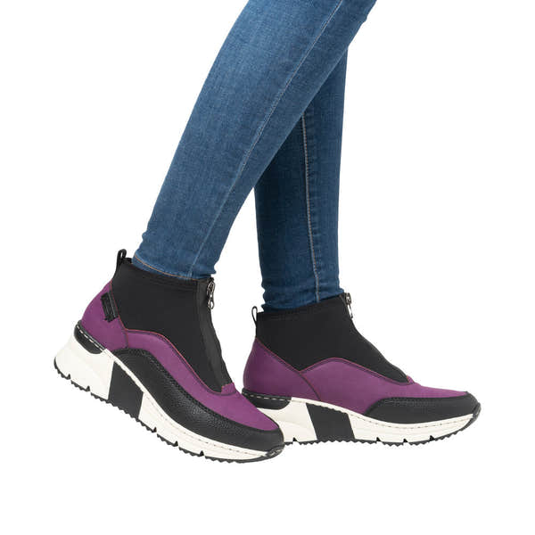Rieker N6352-30 Ladies Amethyst Side Zip Ankle Boots-elevate your sole
