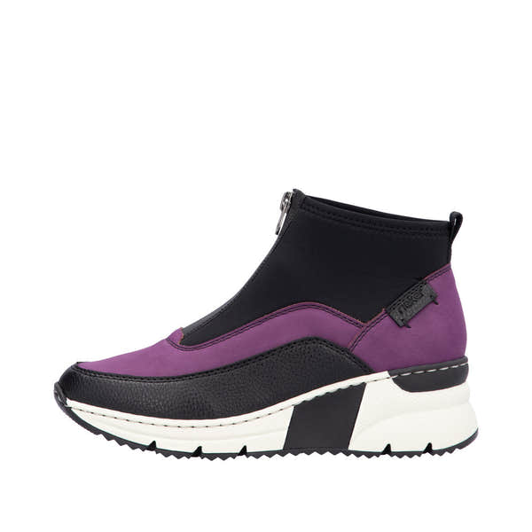 Rieker N6352-30 Ladies Amethyst Side Zip Ankle Boots-elevate your sole