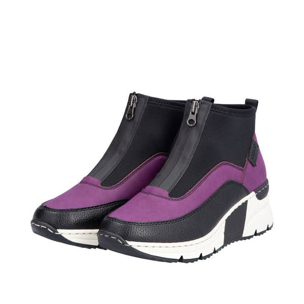 Rieker N6352-30 Ladies Amethyst Side Zip Ankle Boots-elevate your sole