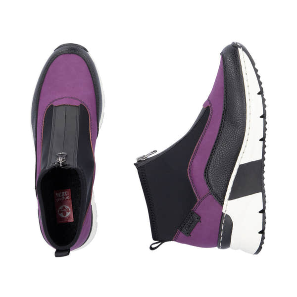 Rieker N6352-30 Ladies Amethyst Side Zip Ankle Boots-elevate your sole