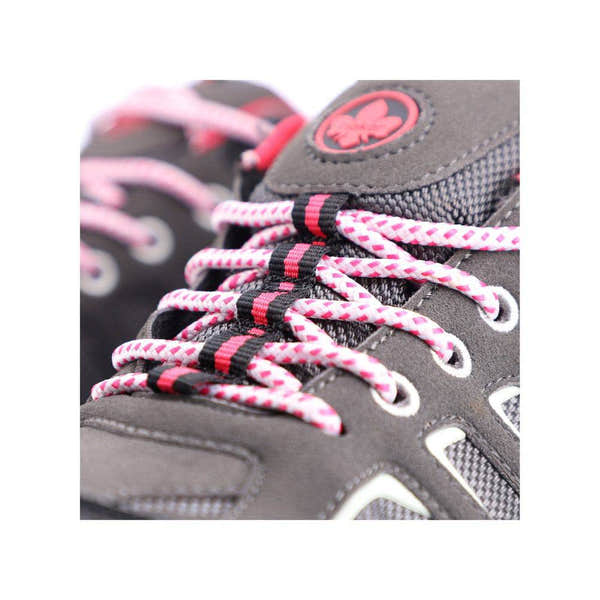 Rieker N8820-43 Ladies Grey And Pink Water Resistant Lace Up Shoes-elevate your sole