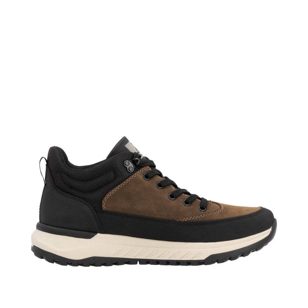 Rieker U0173-22 Mens Black/Brown Combi Water Resistant Lace Up Ankle Boots-elevate your sole