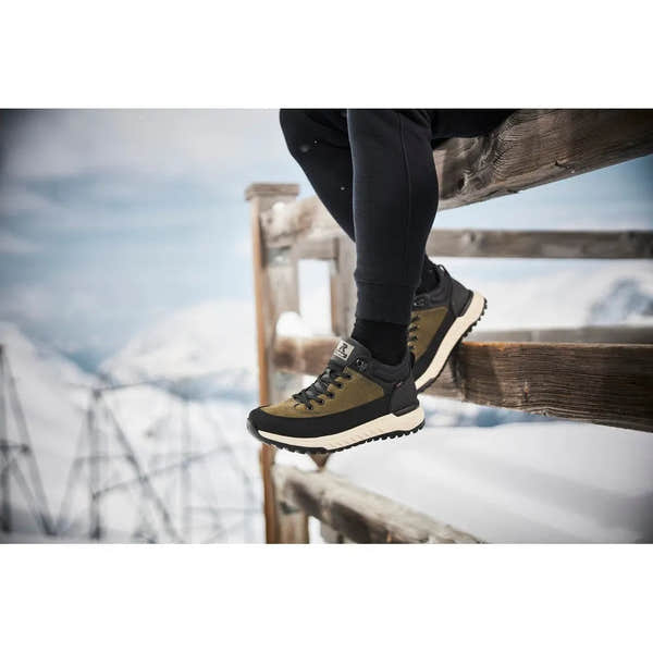 Rieker U0173-54 Mens Black/Green Combi Water Resistant Lace Up Ankle Boots-elevate your sole