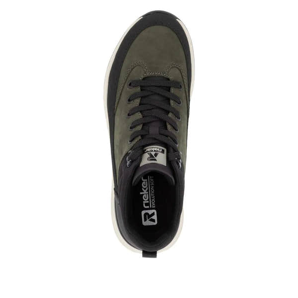 Rieker U0173-54 Mens Black/Green Combi Water Resistant Lace Up Ankle Boots-elevate your sole