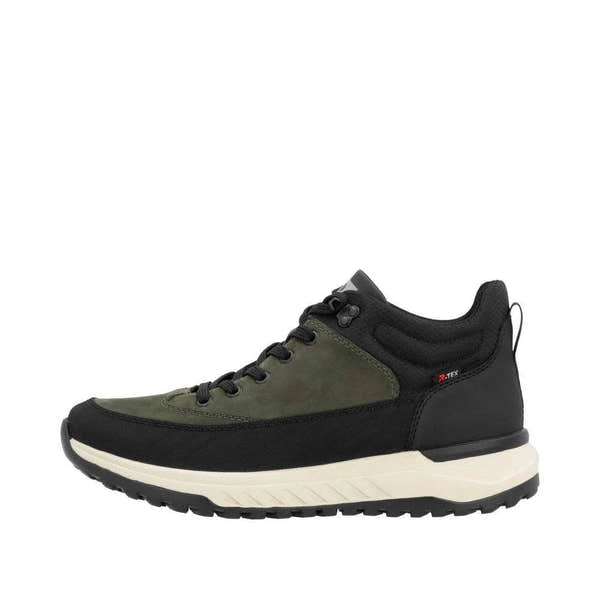 Rieker U0173-54 Mens Black/Green Combi Water Resistant Lace Up Ankle Boots-elevate your sole