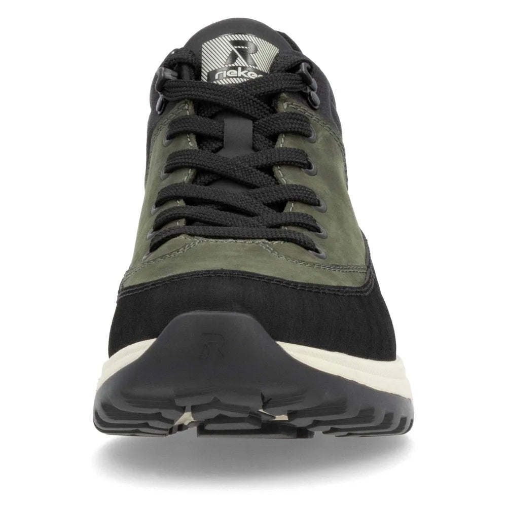 Rieker U0173-54 Mens Black/Green Combi Water Resistant Lace Up Ankle Boots-elevate your sole