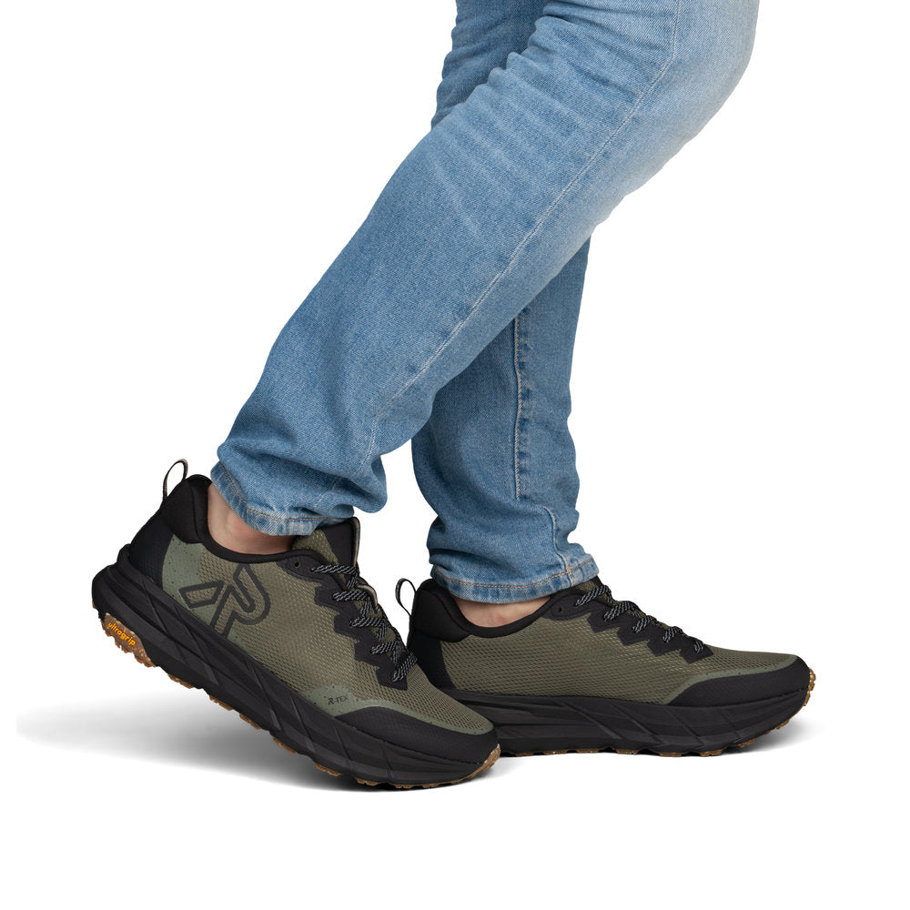 Rieker U4501-55 Mens Wide Green Water Resistant Lace Up Trainers
