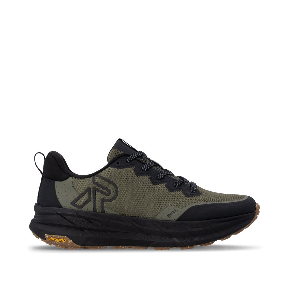 Rieker U4501-55 Mens Wide Green Water Resistant Lace Up Trainers