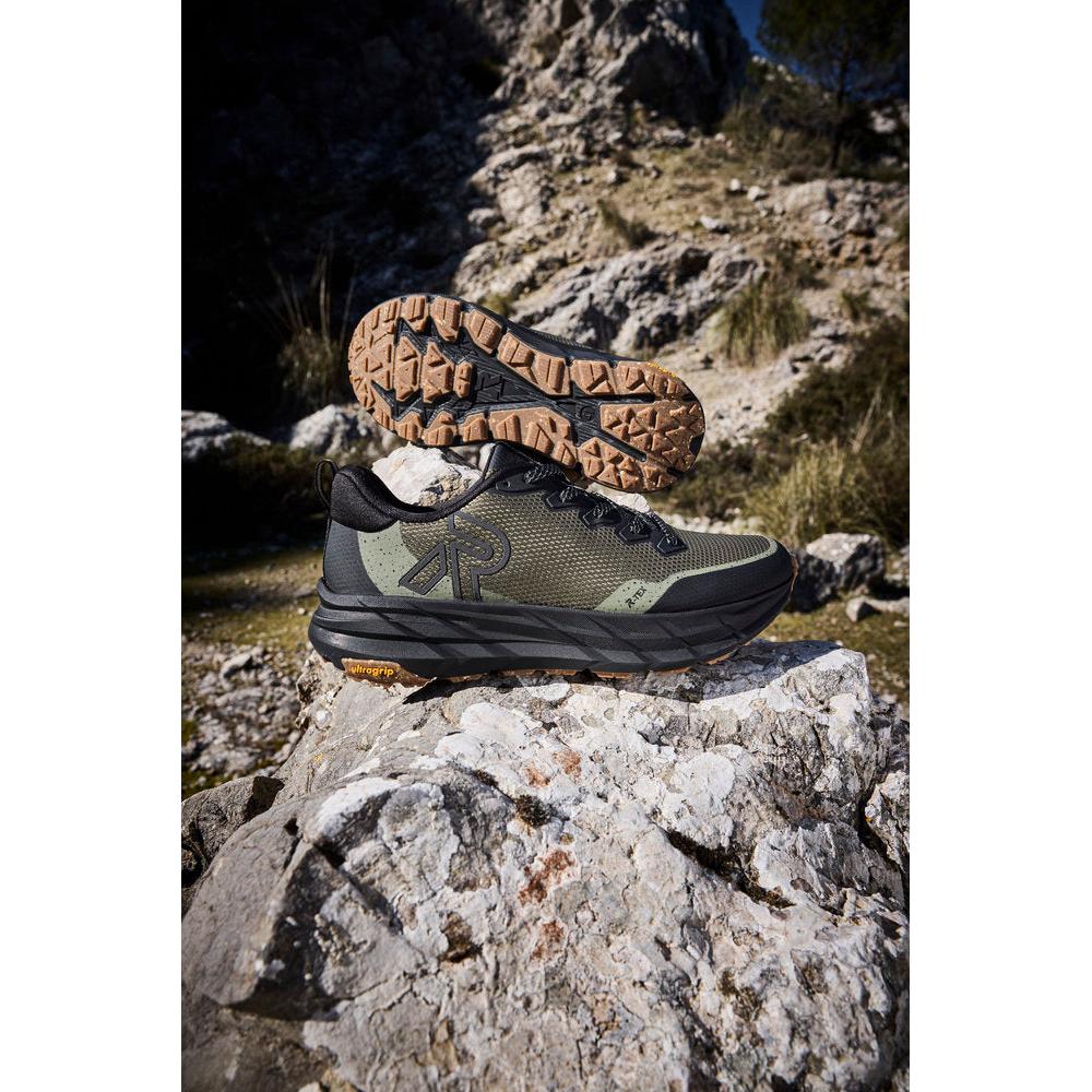 Rieker U4501-55 Mens Wide Green Water Resistant Lace Up Trainers