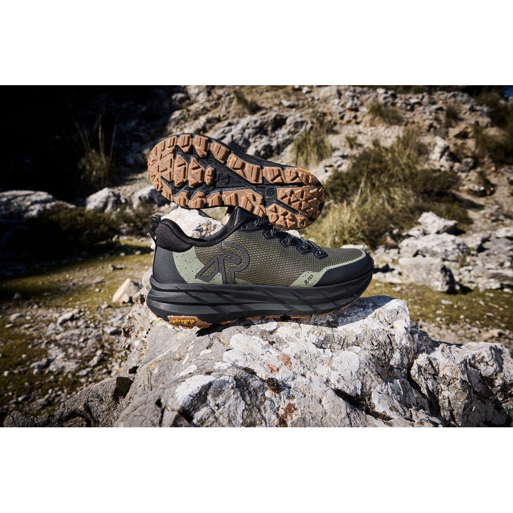 Rieker U4501-55 Mens Wide Green Water Resistant Lace Up Trainers