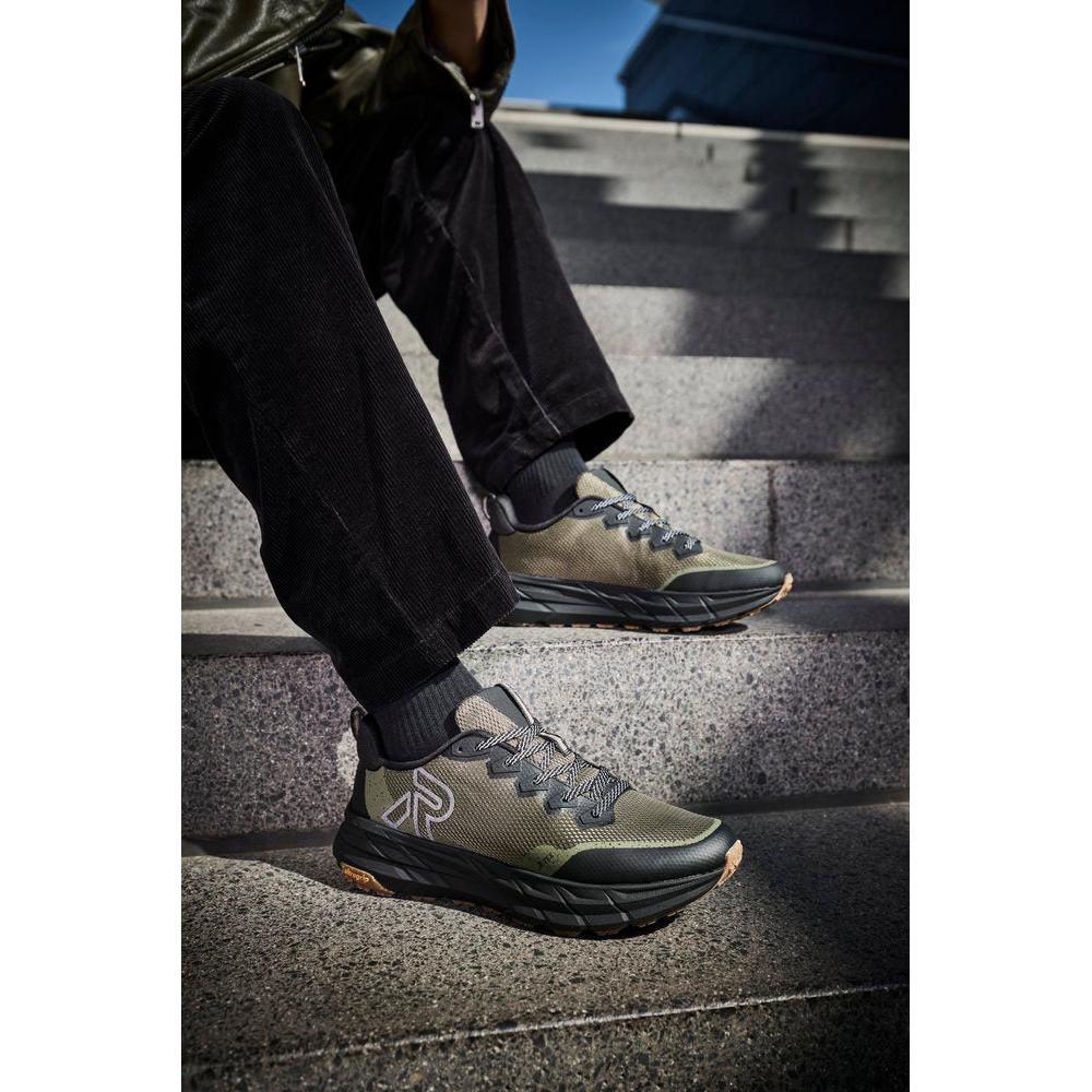 Rieker U4501-55 Mens Wide Green Water Resistant Lace Up Trainers