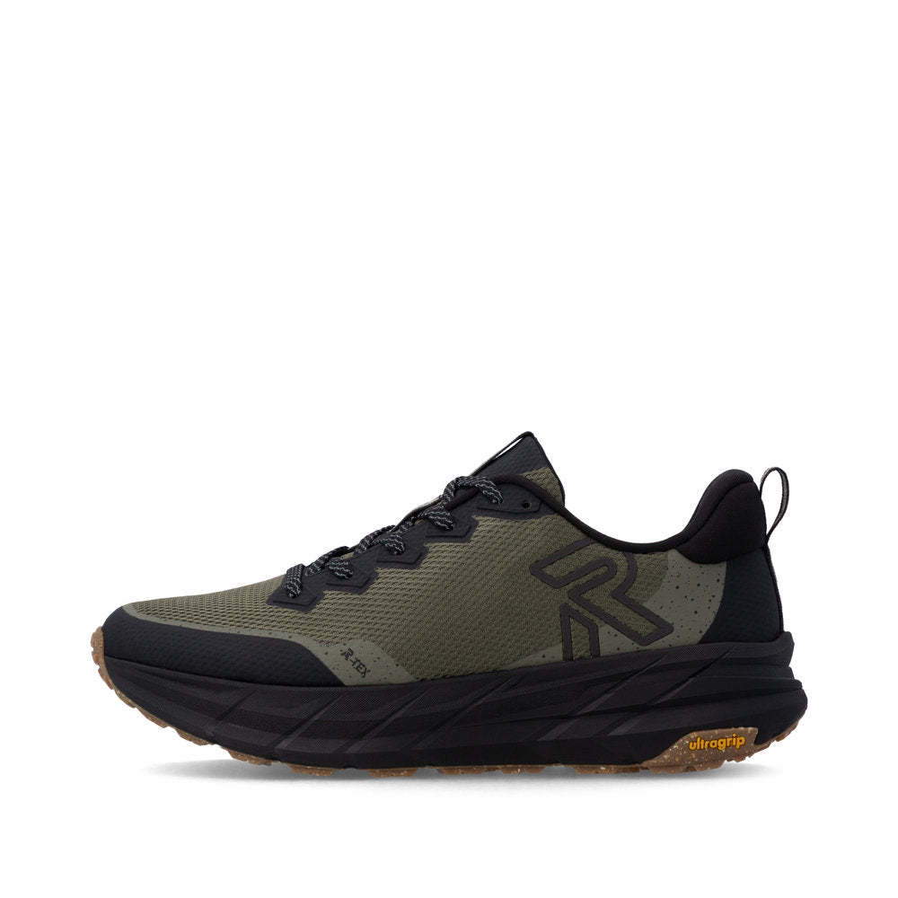 Rieker U4501-55 Mens Wide Green Water Resistant Lace Up Trainers