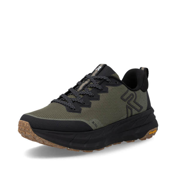 Rieker U4501-55 Mens Wide Green Water Resistant Lace Up Trainers