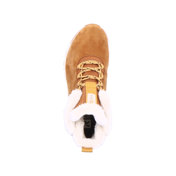 Rieker W0060-22 Ladies Tan Suede Water Resistant Lace Up Ankle Boots-elevate your sole