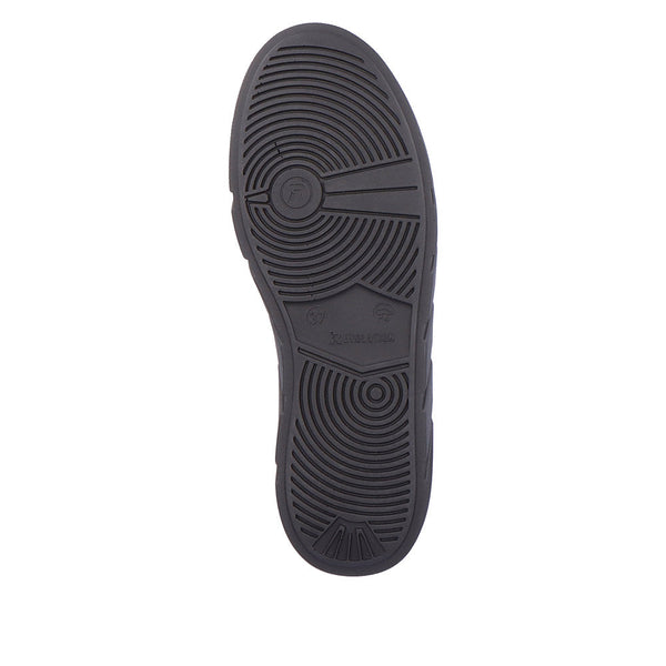 Rieker W0501-00 Ladies Black Patent Leather Lace Up Trainers-elevate your sole