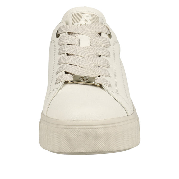Rieker W0503-80 Ladies Off White Leather Lace Up Trainers-elevate your sole