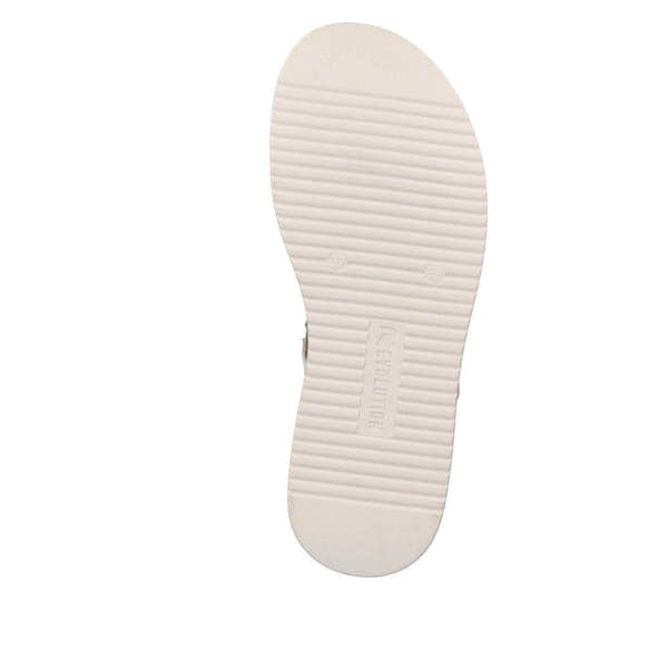 Rieker W0800-80 Ladies White Leather Touch Fastening Sandals-elevate your sole