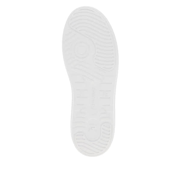 Rieker W1201-80 Adelia Ladies White & Black Leather Lace Up Trainers-elevate your sole