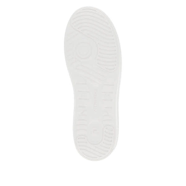 Rieker W1201-81 Adelia Ladies White & Light Blue Leather Lace Up Trainers-elevate your sole