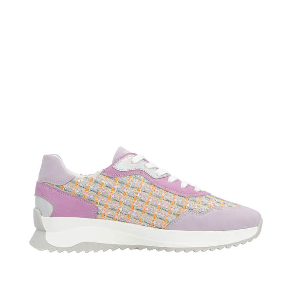 Rieker W1300-90 Dhara Ladies Pink Multi Lace Up Trainers-elevate your sole