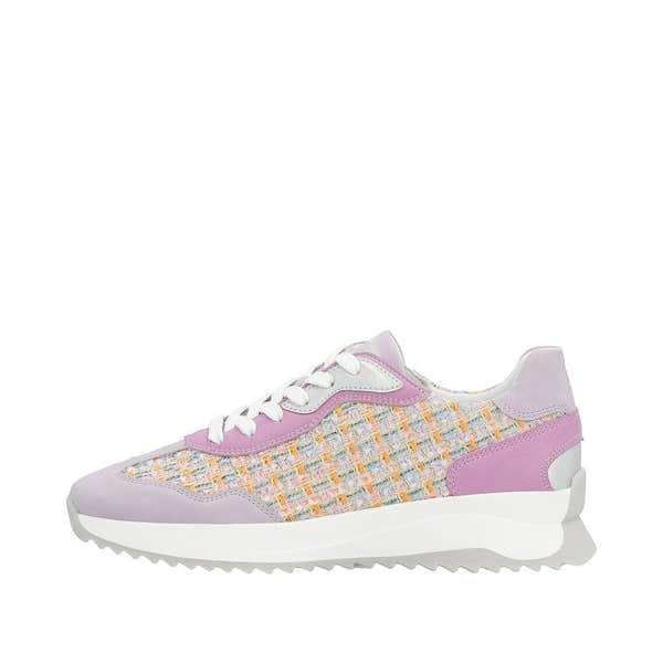 Rieker W1300-90 Dhara Ladies Pink Multi Lace Up Trainers-elevate your sole