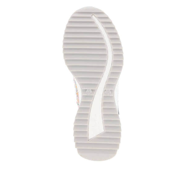 Rieker W1300-90 Dhara Ladies Pink Multi Lace Up Trainers-elevate your sole