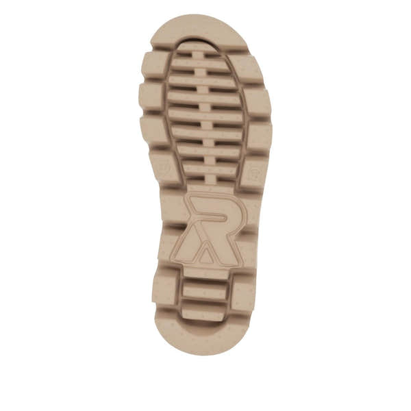 Rieker W2070-20 Ladies Beige Leather Side Zip Ankle Boots-elevate your sole