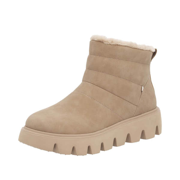 Rieker W2070-20 Ladies Beige Leather Side Zip Ankle Boots-elevate your sole