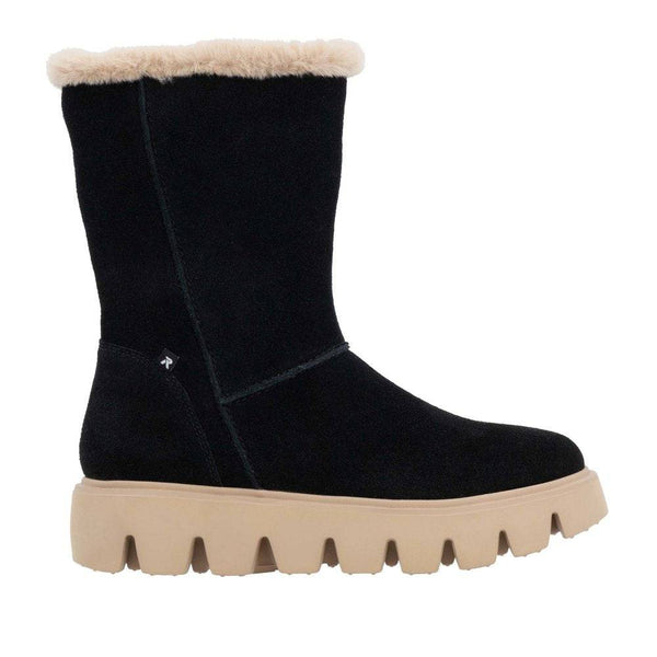 Rieker W2072-00 Ladies Black Suede Side Zip Ankle Boots-elevate your sole