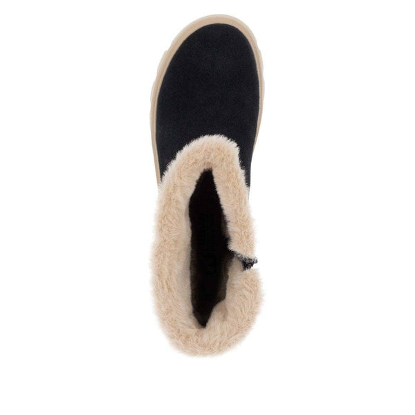 Rieker W2072-00 Ladies Black Suede Side Zip Ankle Boots-elevate your sole
