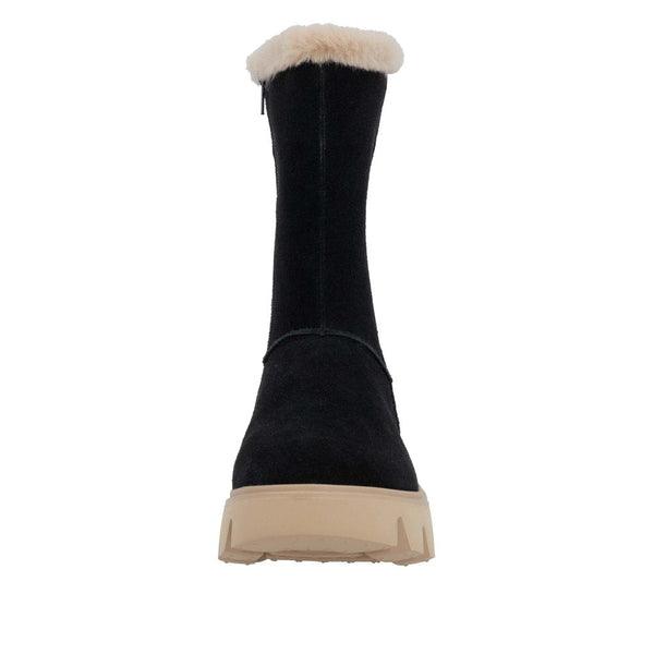 Rieker W2072-00 Ladies Black Suede Side Zip Ankle Boots-elevate your sole