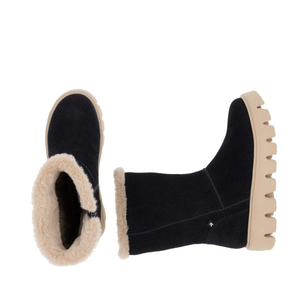 Rieker W2072-00 Ladies Black Suede Side Zip Ankle Boots-elevate your sole