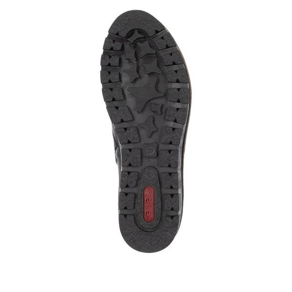 Rieker X9150-00 Ladies Black Side Zip Ankle Boots-elevate your sole
