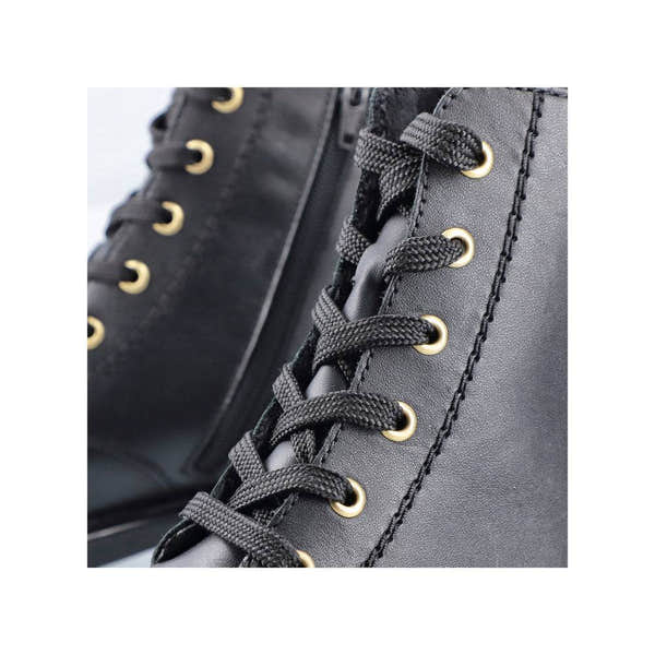 Rieker Z2841-00 Ladies Black Leather Zip & Lace Ankle Boots-elevate your sole