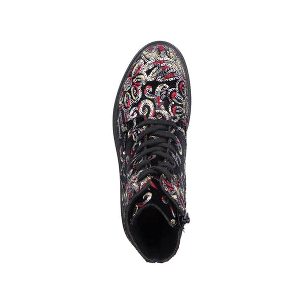 Rieker Z2841-90 Ladies Black Zip & Lace Ankle Boots-elevate your sole