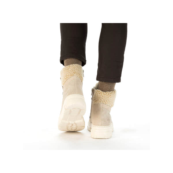 Rieker Z7430-62 Ladies Beige Side Zip Ankle Boots-elevate your sole