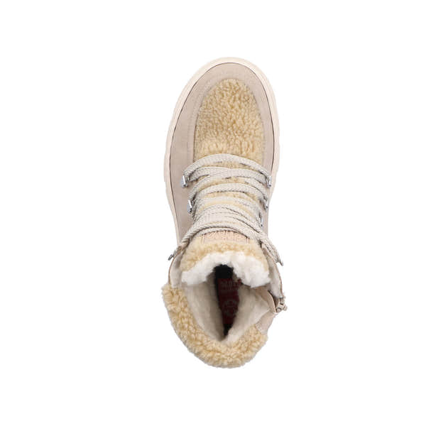 Rieker Z7430-62 Ladies Beige Side Zip Ankle Boots-elevate your sole
