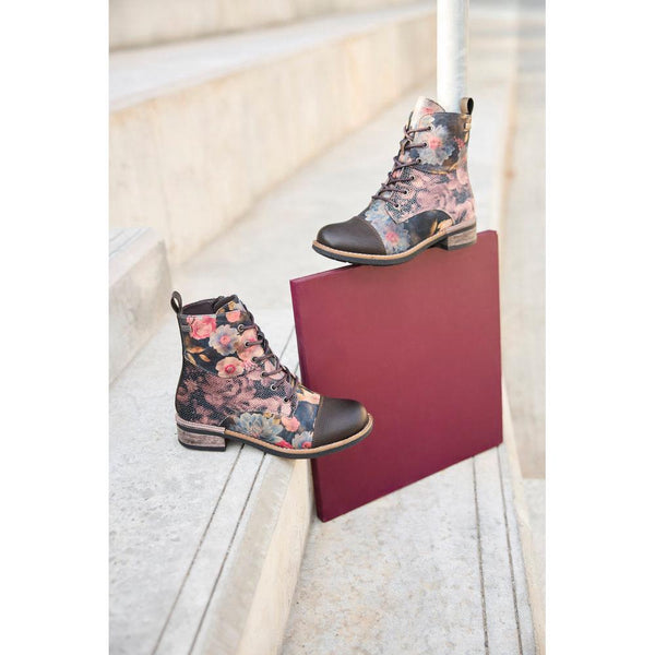 Rieker 94611-91 Ladies Multi Water Resistant Zip & Lace Ankle Boots
