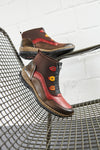 Rieker N3277-25  Ladies Brown Combi Front Zip Ankle Boots