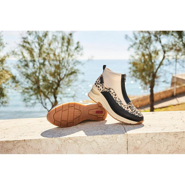 Rieker N9362-90 Ladies Wide Multi Front Zip Ankle Boots